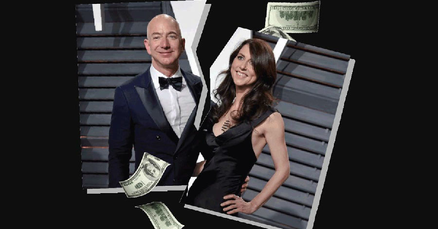 The Bezos officially divorced, and his wife announced that he would donate half of his property to charity .jpg