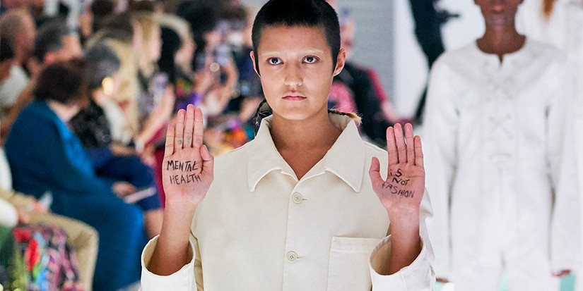 A model protested at the Gucci fashion show .jpg