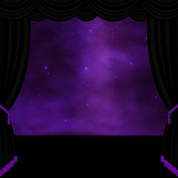 紫色窗帘