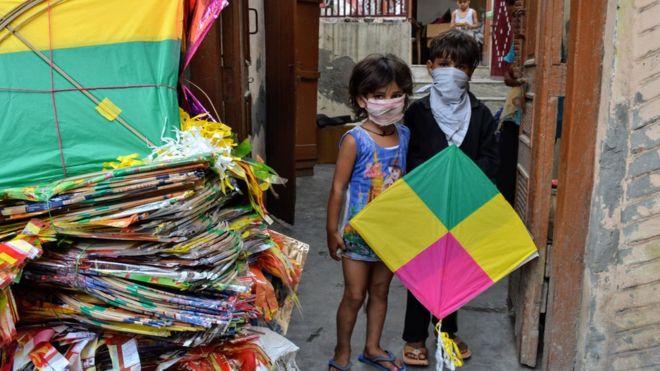 During the epidemic, Indians were keen on flying kites.jpg