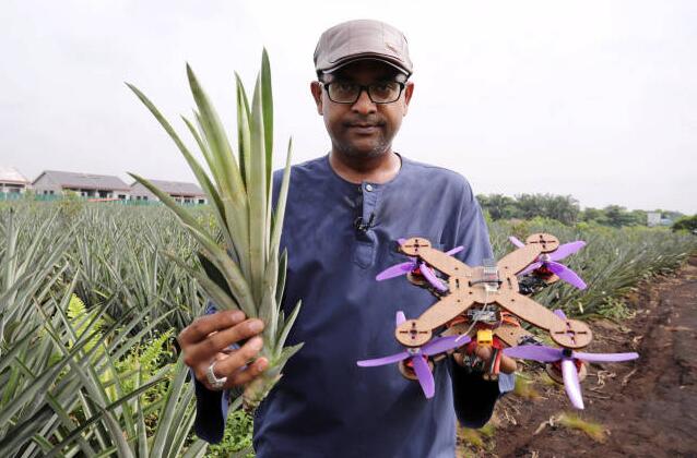 马来西亚人用菠萝叶造无人机.jpg